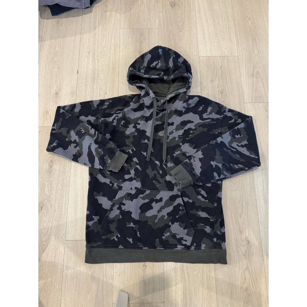 Under Armour Mens ColdGear Camo Hoodie Green Black Grey Camouflage Large
